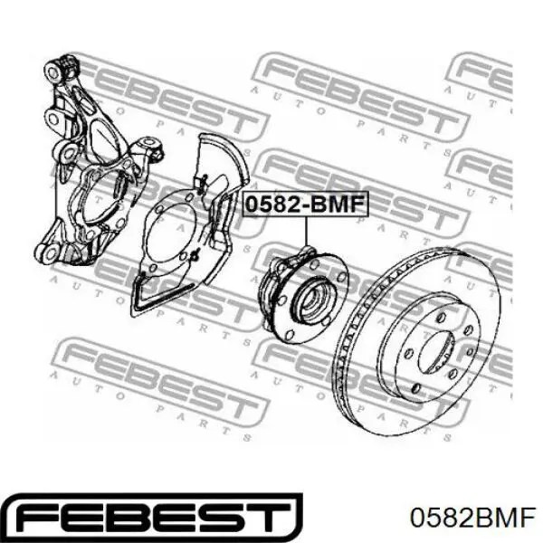 0582-BMF Febest cubo de rueda delantero