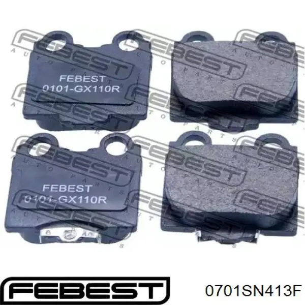 0701SN413F Febest pastillas de freno delanteras