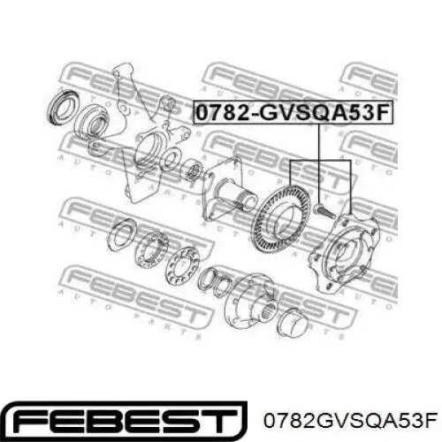 0782-GVSQA53F Febest cubo de rueda delantero