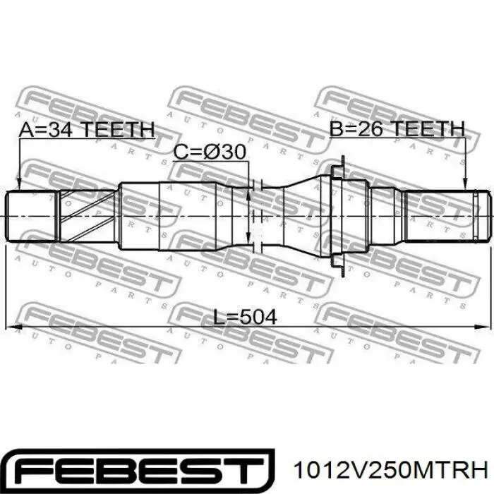  Semieje de transmisión intermedio para Chevrolet Epica V250