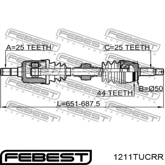  Junta homocinética interior trasera para Hyundai Tucson 1 