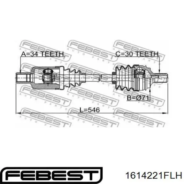  Árbol de transmisión delantero izquierdo para Mercedes S W221