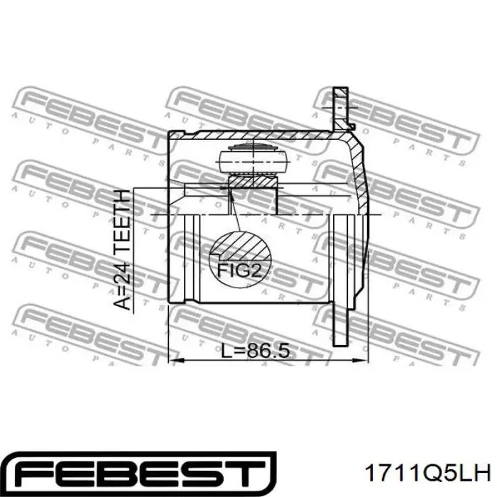 8T0498103V VAG junta homocinética interior delantera