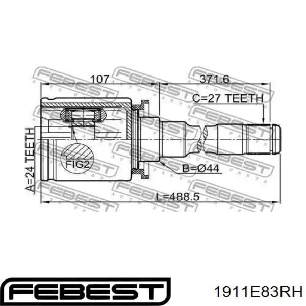  Junta homocinética interior delantera derecha para BMW X3 E83