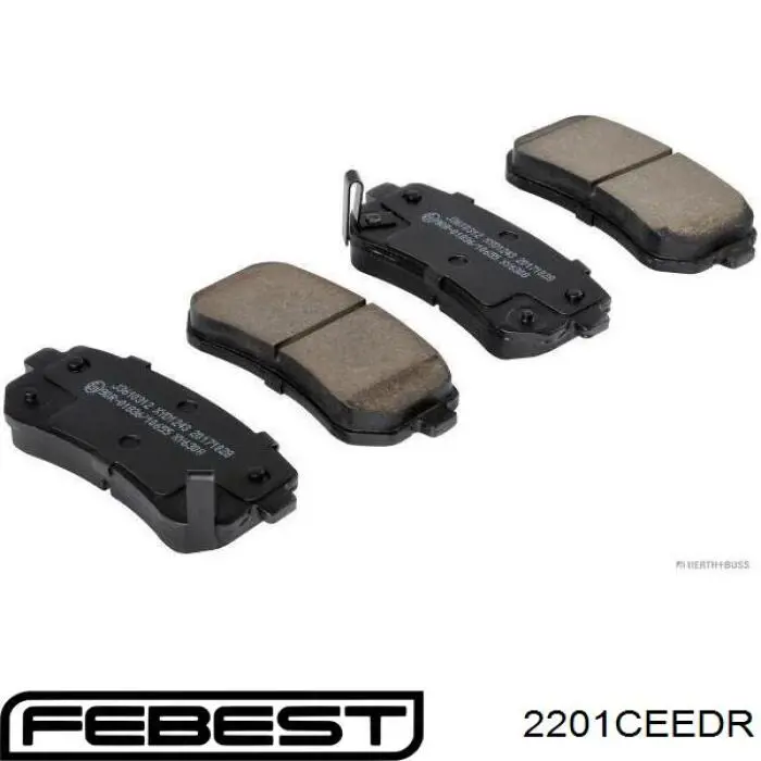 2201CEEDR Febest pastillas de freno traseras