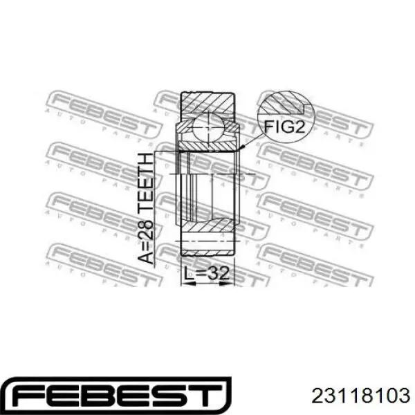 23118103 Febest junta homocinética interior delantera