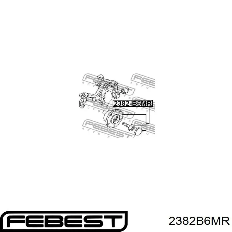 2382-B6MR Febest cubo de rueda trasero