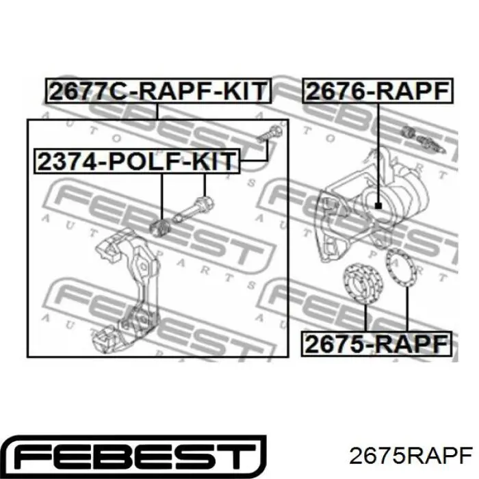 4605A069 Mitsubishi juego de reparación, pinza de freno delantero