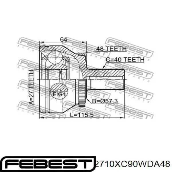 185236 Febi junta homocinética exterior delantera