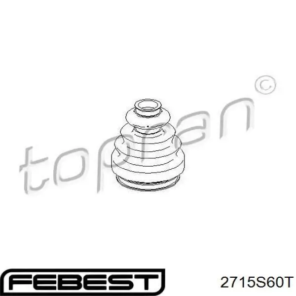 2715-S60T Febest fuelle, árbol de transmisión delantero interior