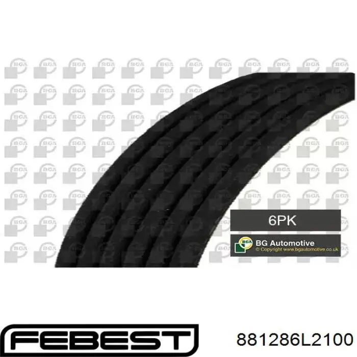 88128-6L2100 Febest correa trapezoidal