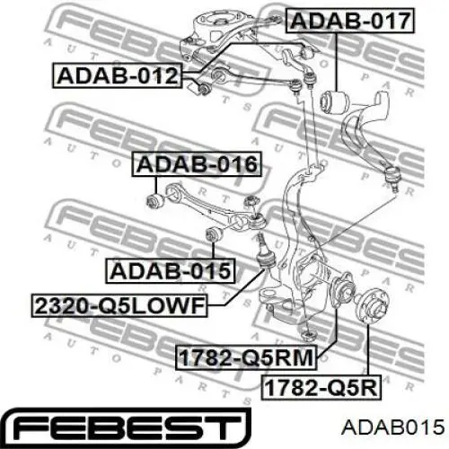 ADAB-015 Febest silentblock de suspensión delantero inferior