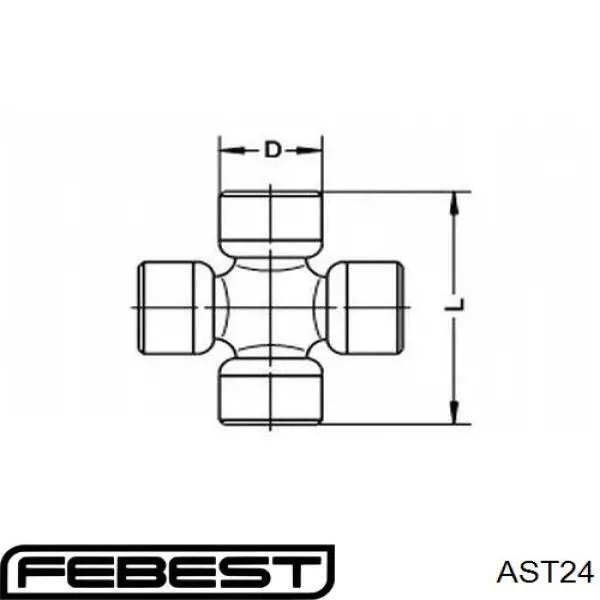  Cruceta de árbol de cardán trasero para Toyota RAV4 2 