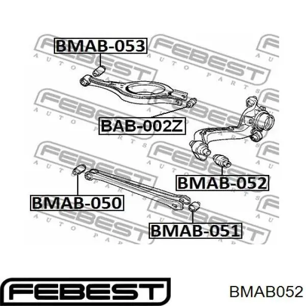 BMAB-052 Febest silentblock de mangueta trasera