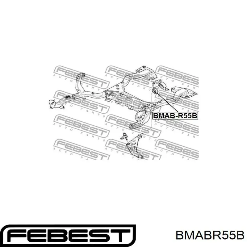 BMAB-R55B Febest silentblock de suspensión delantero inferior