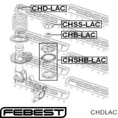  Almohadilla de tope, suspensión delantera para Chevrolet Lacetti J200