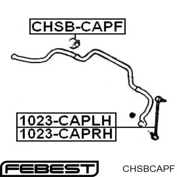 CHSB-CAPF Febest casquillo de barra estabilizadora delantera