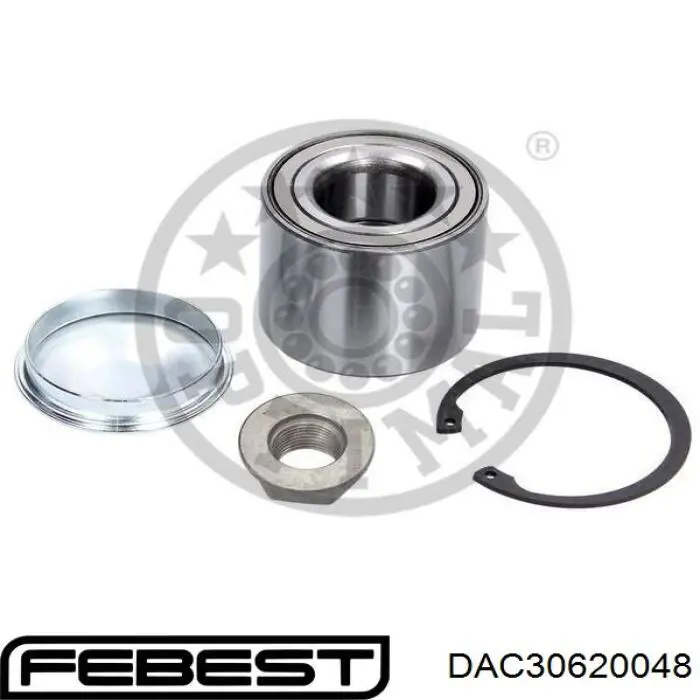 DAC30620048 Febest cojinete de rueda trasero