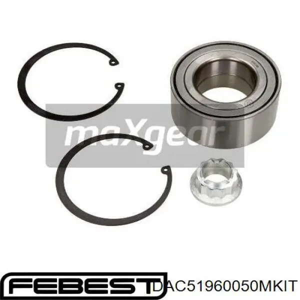 DAC51960050MKIT Febest cojinete de rueda delantero/trasero