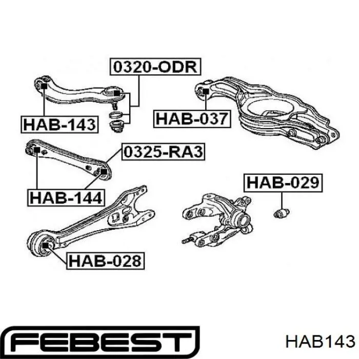  Silentblock de brazo de suspensión trasero superior para Honda Shuttle 1 