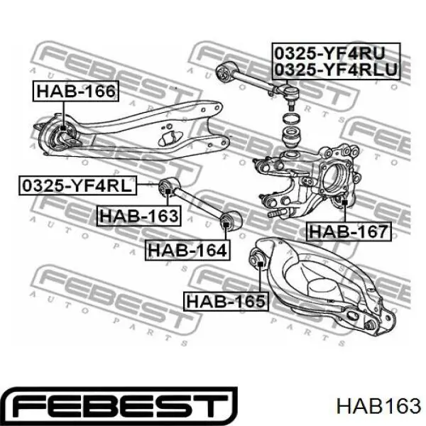  Suspensión, barra transversal trasera, interior para Honda Pilot 