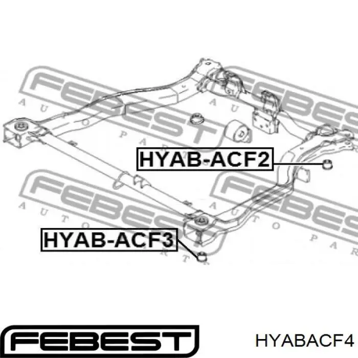  Bloqueo Silencioso (Almohada) De La Viga Delantera (Bastidor Auxiliar) para Hyundai Accent 2 