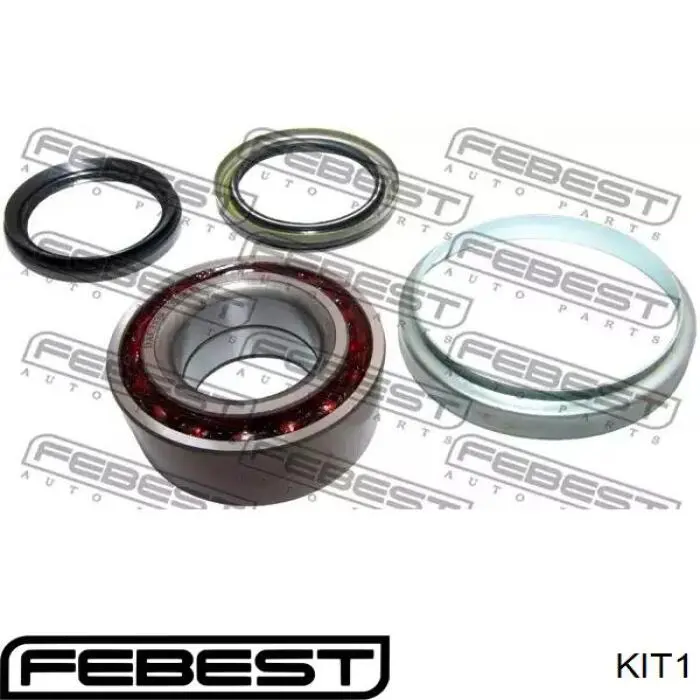 KIT1 Febest anillo retén, cubo de rueda delantero