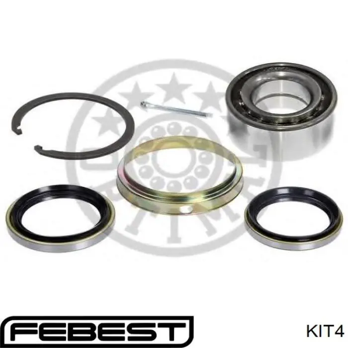 KIT4 Febest cojinete de rueda delantero