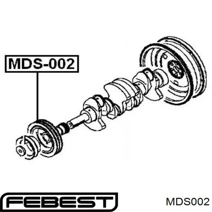 MDS-002 Febest polea, cigüeñal