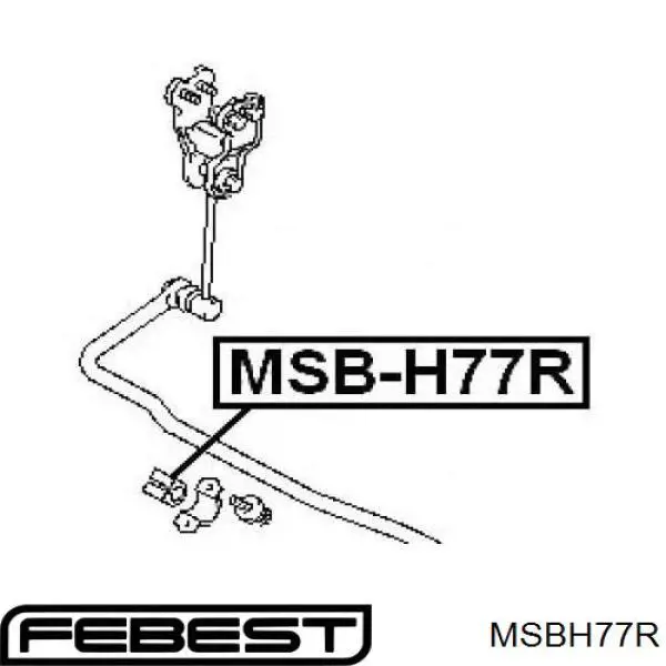  Casquillo de barra estabilizadora trasera para Mitsubishi Pajero H60, H70