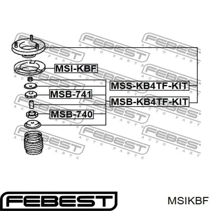  Caja de muelle, Eje delantero, arriba para Mitsubishi L 200 KA, KB