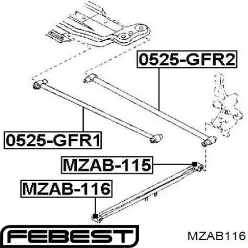  Bloque silencioso Trasero Brazo Trasero Delantero para Mazda 323 BJ