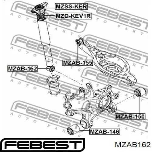  Silentblock de amortiguador trasero para Mazda CX-5 KE