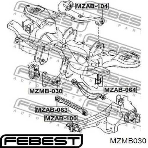  Silentblock,suspensión, cuerpo del eje trasero, delantero para Mazda CX-7 ER