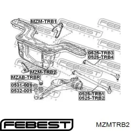  Silentblock, soporte de diferencial, eje trasero, delantero para Mazda Tribute EP