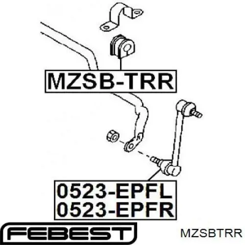  Casquillo de barra estabilizadora trasera para Mazda Tribute EP