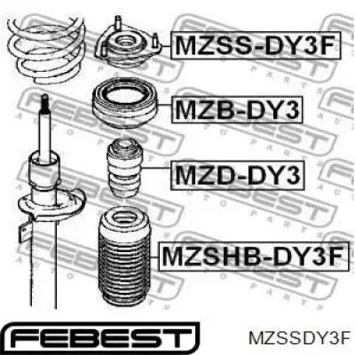 MZSS-DY3F Febest soporte amortiguador delantero