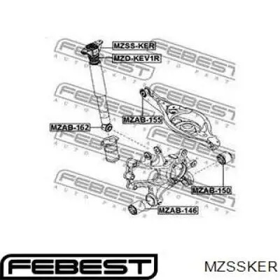  Soporte amortiguador trasero para Mazda 6 GJ, GL