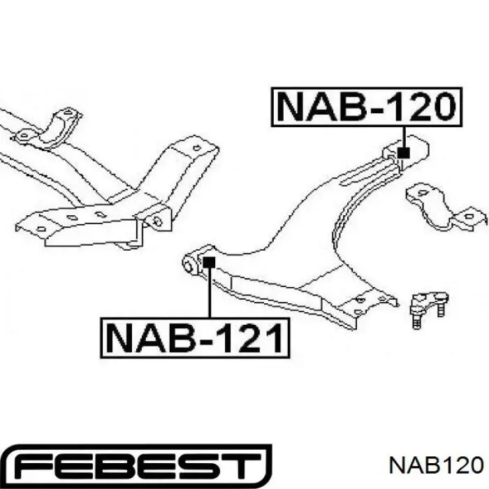  Silentblock de suspensión delantero inferior para Nissan Vanette C23