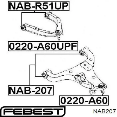  Silentblock de suspensión delantero inferior para Infiniti QX56 JA60