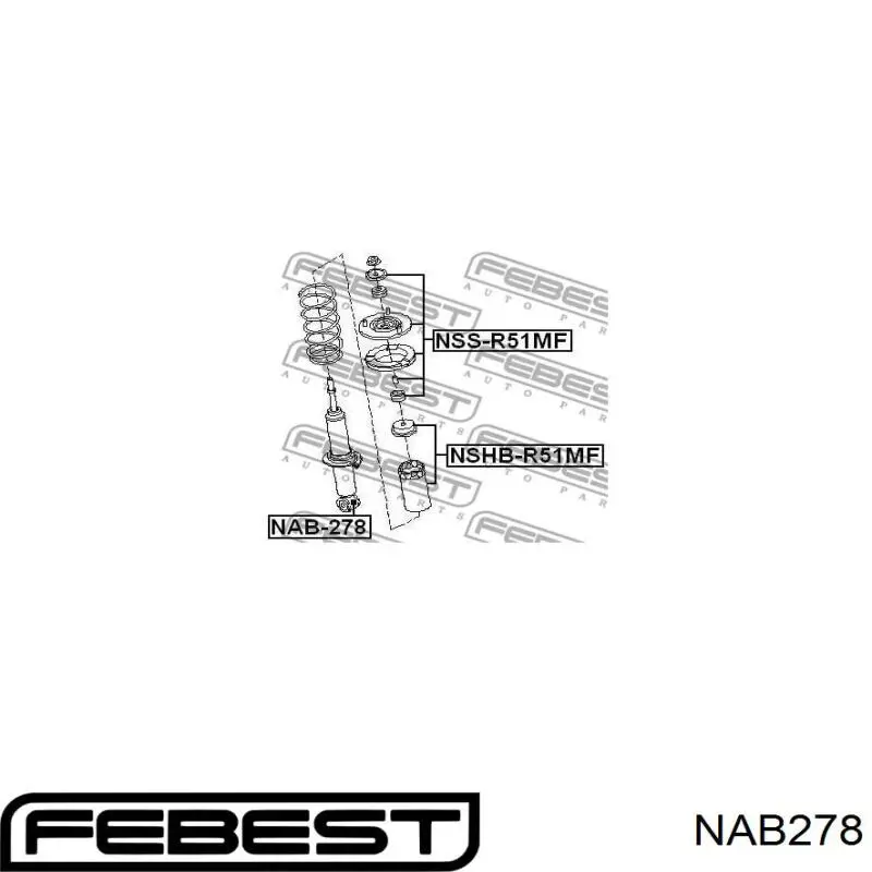  Silentblock de amortiguador delantero para Nissan Navara D40M