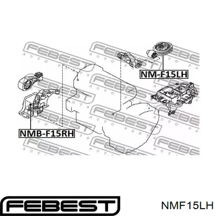 113605US0A Nissan soporte de motor trasero