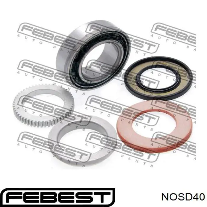 NOSD40 Febest cojinete, palier, eje trasero