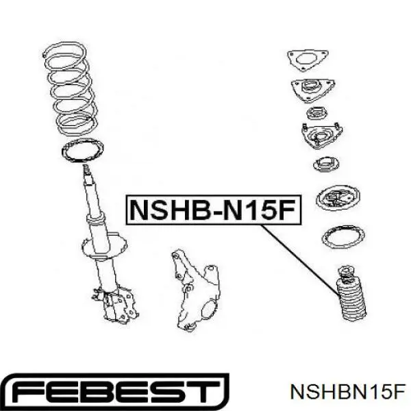 540520M010 Nissan caperuza protectora/fuelle, amortiguador delantero