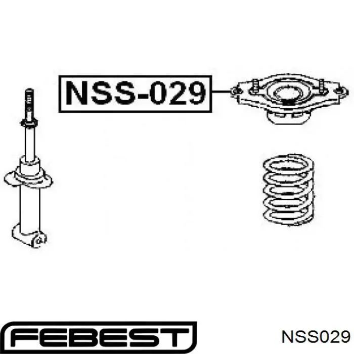 NSS029 Febest soporte amortiguador trasero