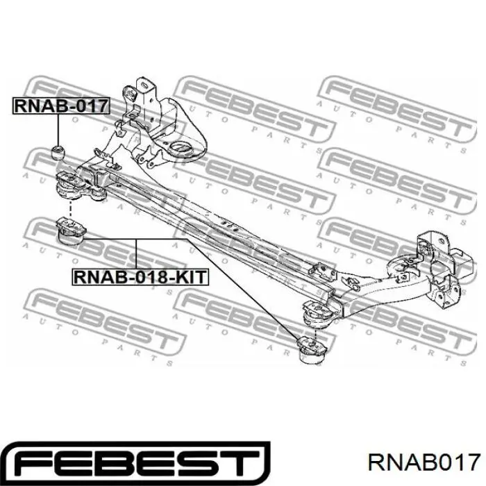  Silentblock de brazo suspensión trasero transversal para Nissan Primastar F4