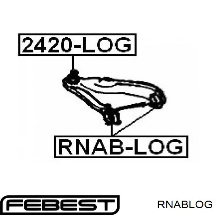 RNAB-LOG Febest silentblock de suspensión delantero inferior