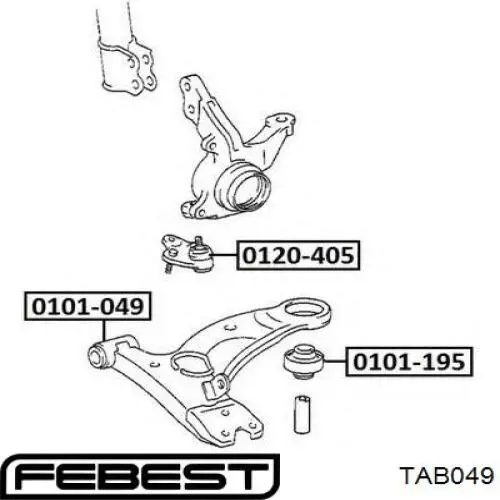 TAB-049 Febest silentblock de suspensión delantero inferior