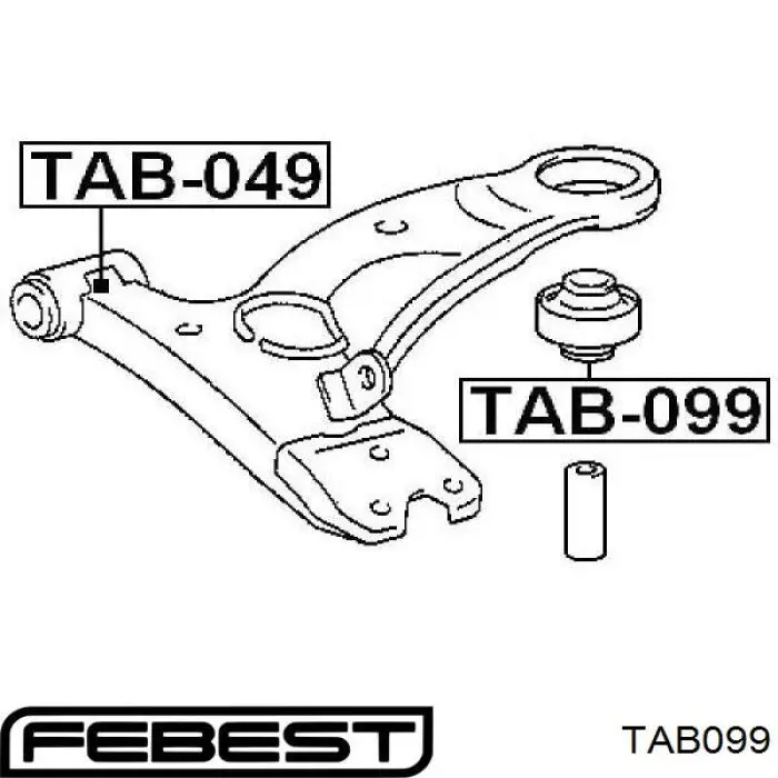 TAB-099 Febest silentblock de suspensión delantero inferior