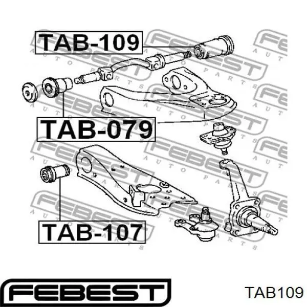 TAB-109 Febest silentblock de suspensión delantero inferior